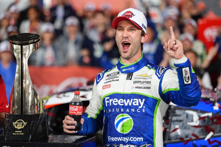 Daniel Suarez wins the rain-shortened Coca-Cola 600 after NASCAR honors the late Kyle Busch